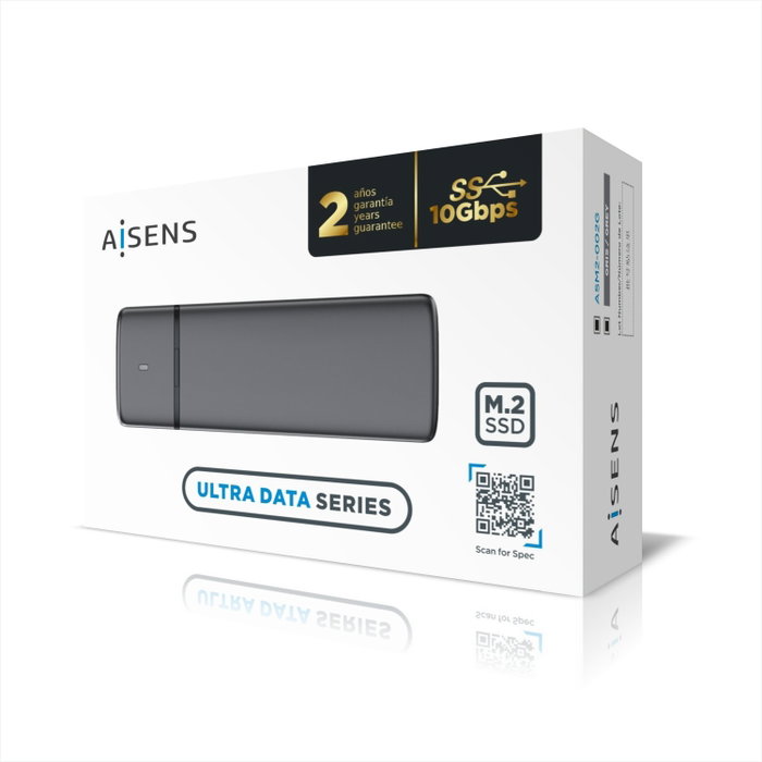 Aisens Caja Externa M.2 ASM2-002G SATA/NVMe USB 3.2 Gen 2 Gris
